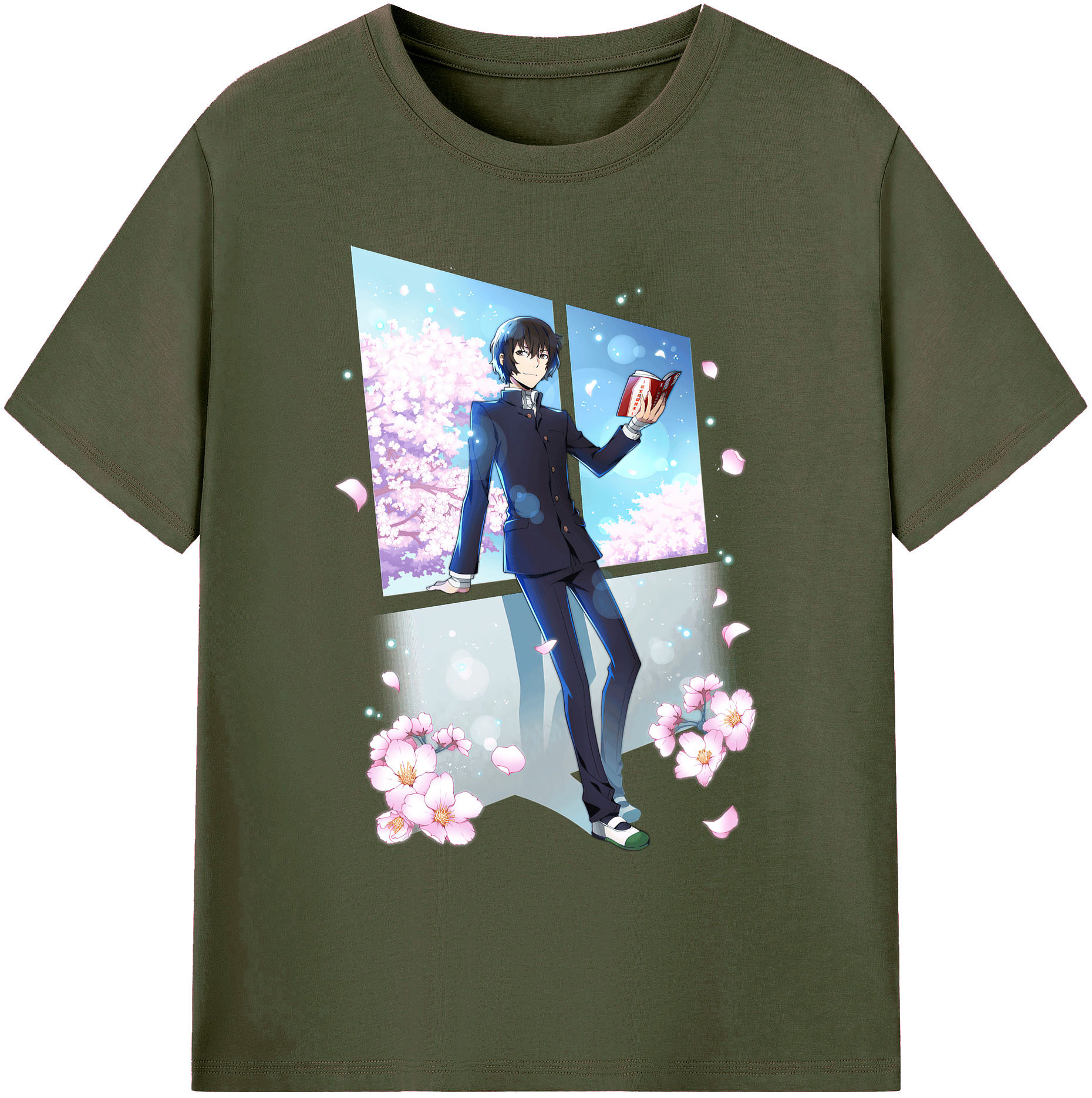 （画像用） 文豪ストレイドッグス Bungo Stray Dogs 綿100％ メンズ半袖Tシャツ｜肌触りやわらか＆通気性
